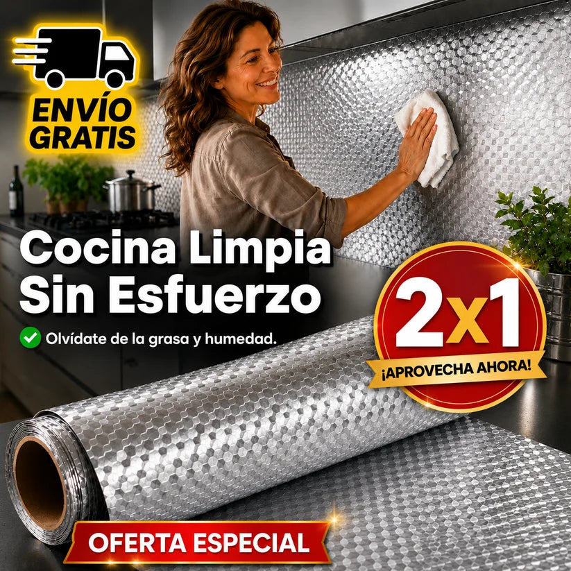 🔥Oferta 2x1 | Aluminio Reforzado para proteger tu cocina de la grasa y suciedad