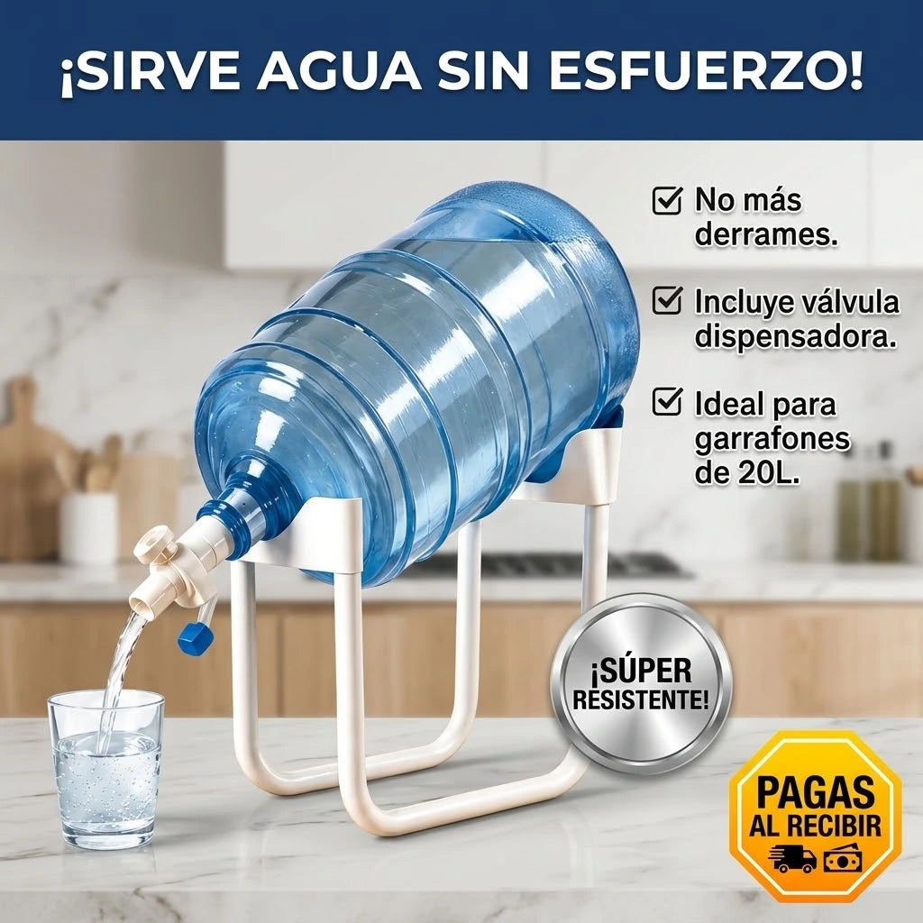 Base para Garrafón con Llave Dispensadora | Sirve fácil y sin derramar ni una gota