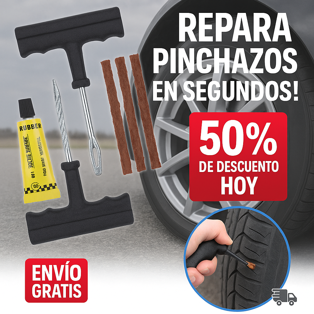Kit Anti Pinchazos ✅ REPARA LLANTAS EN CUALQUIER LUGAR