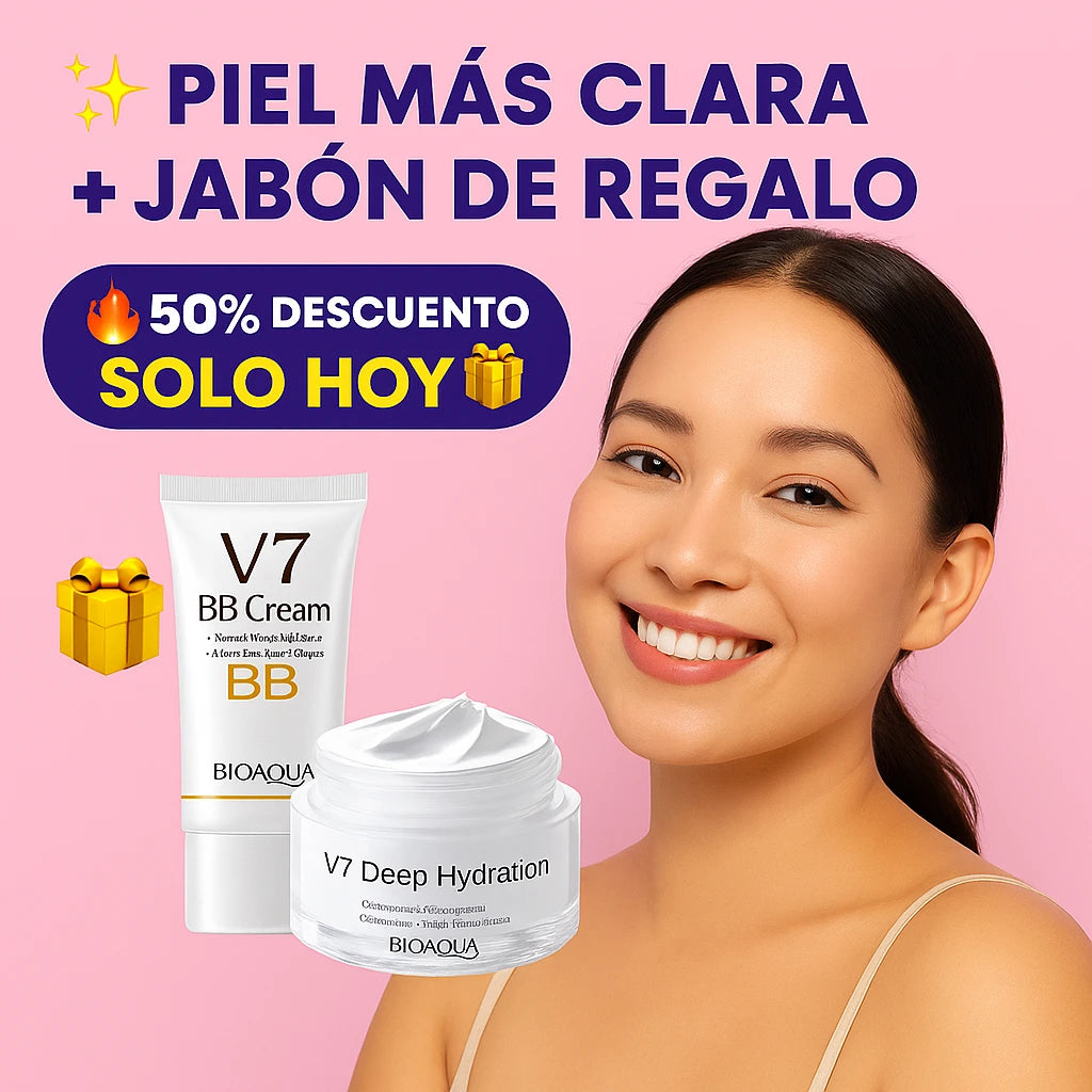 Crema Aclarante V7 | Rostro y cuello con apariencia más saludable y uniforme