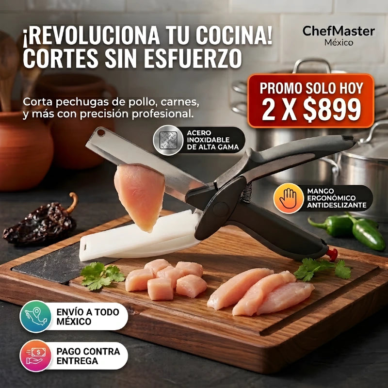 Oferta de 2 Cortadoes de acero inoxidable | Corta carne, pollo y verduras directo a tu sartén.
