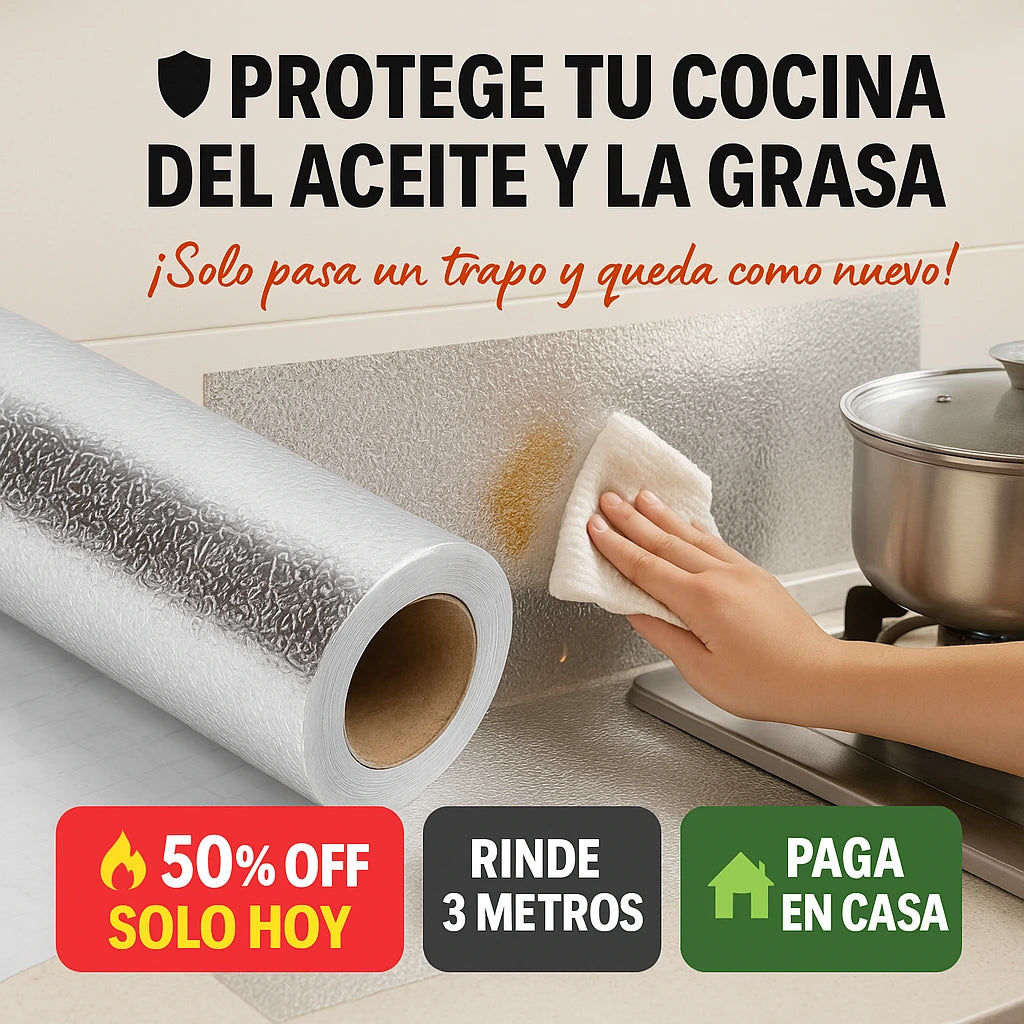 🛡️Barrera Adhesiva para Cocina | Protege contra grasa, vapor y desorden.