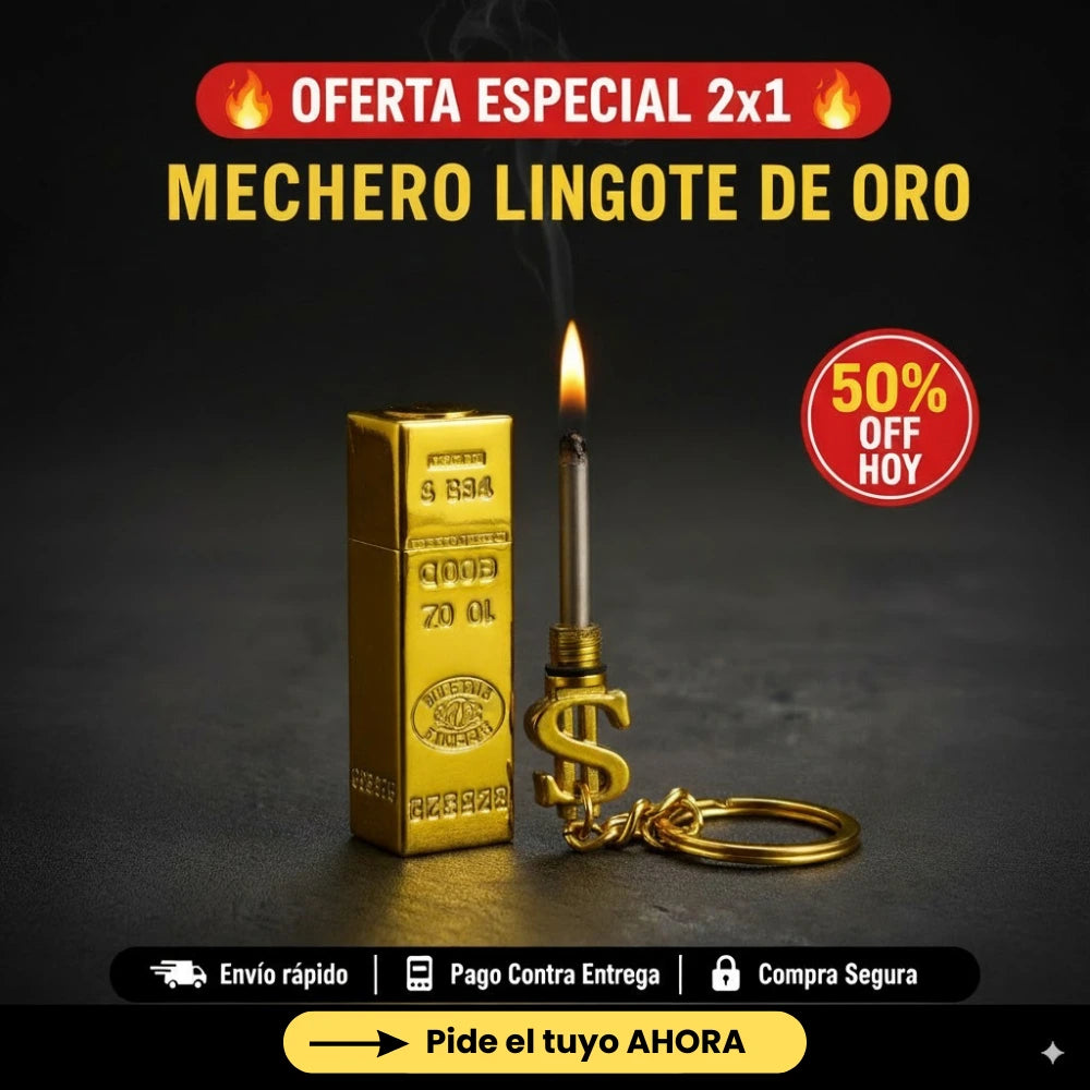 Mechero Gold | 2X1 SOLO POR HOY, LLEVÁTE EL DOBLE ⚡