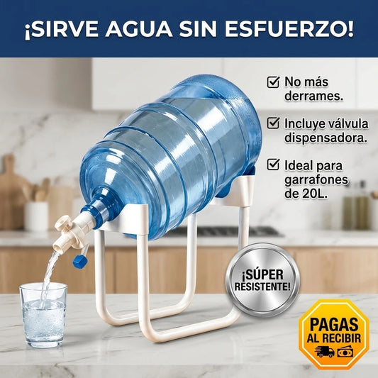 Base para Garrafón con Llave Dispensadora | Sirve fácil y sin derramar ni una gota