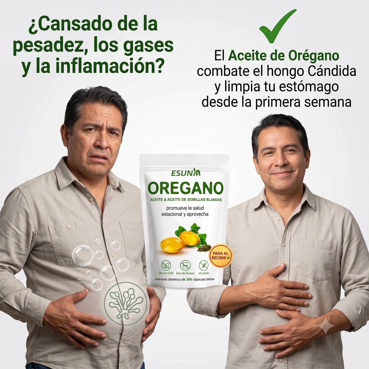 Aceite de Orégano Puro (300 Cápsulas) El aliado natural para tu sistema digestivo y defensas