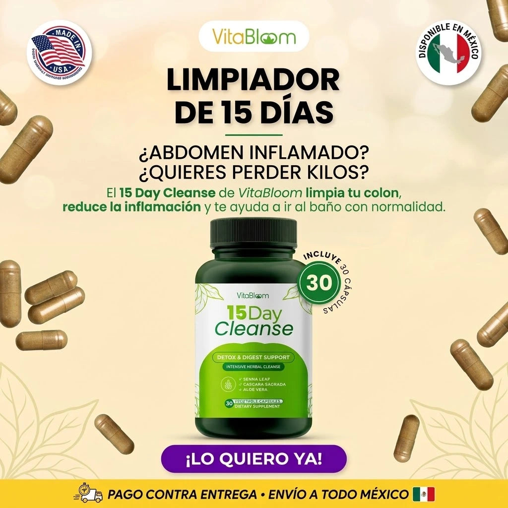 Cápsulas Limpiadoras 15 Días: Recupera tu Ligereza (30 cápsulas)