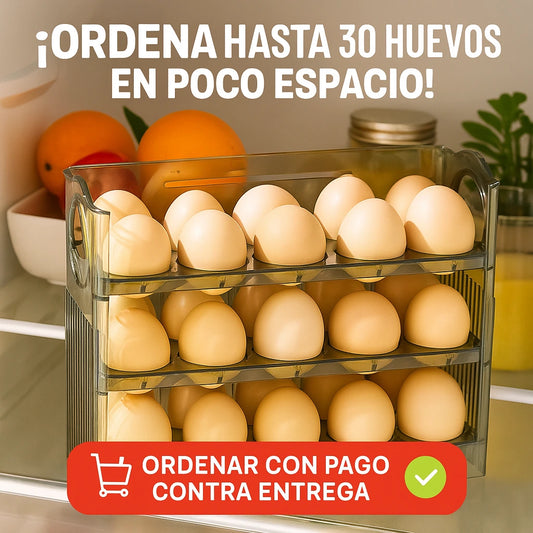 Bandeja de 3 Niveles para Huevos | CABEN 30 Y NINGUNO SE ROMPE 💪