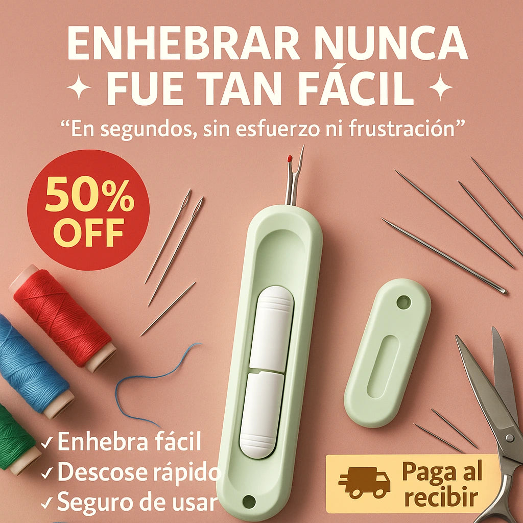 Enhebrador Express™ | Perfecto para ropa, dobladillos y manualidades en casa✂️
