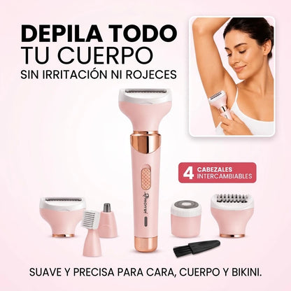 Kit Depilador 4 en 1 | Olvídate del rastrillo: Limpia cejas, axilas y cuerpo sin dolor